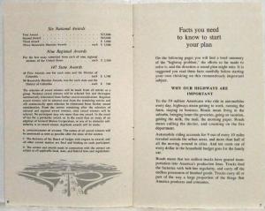 1953 General Motors Better Highways Awards Facts Book with Envelope