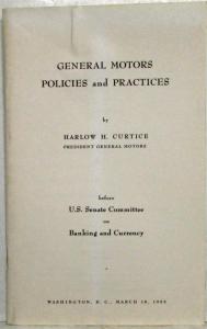 1955 General Motors Policies and Practices Statement