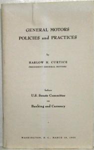 1955 General Motors Policies and Practices Statement