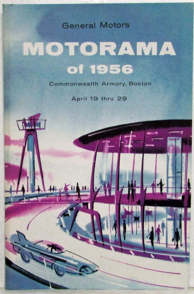 1956 General Motors Floor Plan of Exhibits and Shows at Motorama in Boston