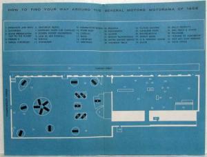 1956 General Motors Floor Plan of Exhibits and Shows at Motorama in Boston
