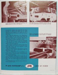 1959 GM Fisher Body Extra Dimension is Time Sales Folder Brochure