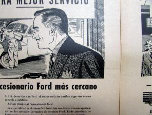 1946 Ford Take Better Care Of Your Car Ad Proofs Spanish Text Original