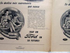1946 Ford V8 Glides Smoother Than Ever Ad Proofs Spanish Text Orignal