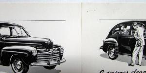 1946 Ford V8 Comfortable Sumptuous Elegant Interiors Ad Proof Orig Spanish Text