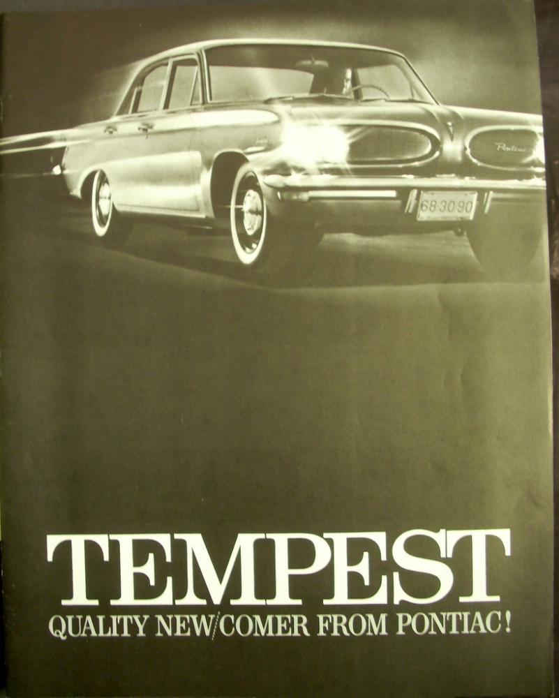 1961 Pontiac Tempest Front Engine Rear Transmission Sales Brochure Oversized