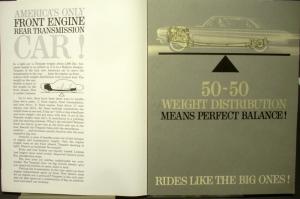1961 Pontiac Tempest Front Engine Rear Transmission Sales Brochure Oversized