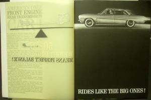 1961 Pontiac Tempest Front Engine Rear Transmission Sales Brochure Oversized