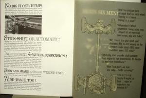 1961 Pontiac Tempest Front Engine Rear Transmission Sales Brochure Oversized