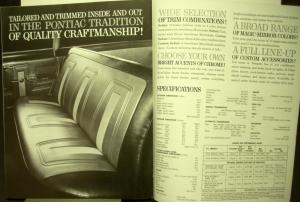 1961 Pontiac Tempest Front Engine Rear Transmission Sales Brochure Oversized