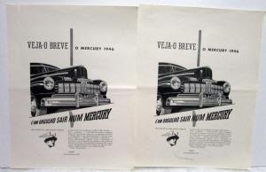 1946 Mercury Its A Pride To Go Out On A Mercury Ad Proof Orig Portuguese Text