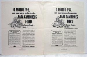 1946 Ford Trucks V8 Engines With Important Improvements Ad Proofs PortugueseOrig
