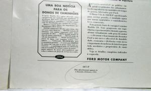 1946 Ford Trucks V8 Engines With Important Improvements Ad Proofs PortugueseOrig