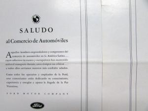 1945 Ford To The Automobile Trade Ad Proofs Original Spanish