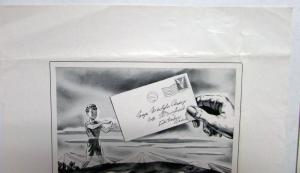 1944 Ford A Letter To A 10 Year Old Boy Ad Proof Spanish Original