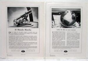1944 Ford The World Marches On Ad Proof Original Spanish Text