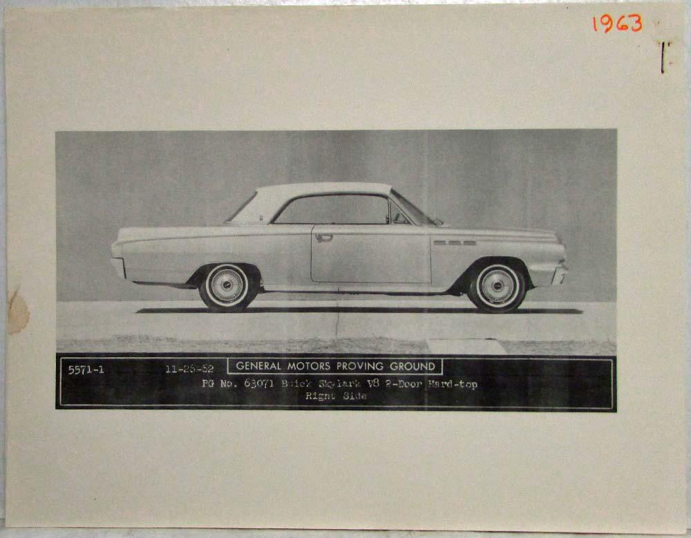 1963 Buick Skylark V8 2-Door Hard-Top General Motors Proving Grounds Car Images
