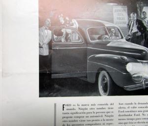 1942 Ford The Car That Almost Sells Itself Ad Proof Spanish Text Original