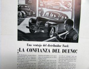 1941 Ford A Dealer Advantage Ad Proof Spanish Original