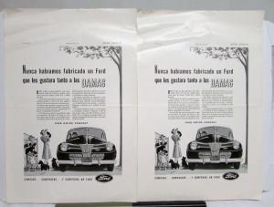 1941 Ford We Never Built A Ford That The Ladies Liked So Much Ad Proof Spanish