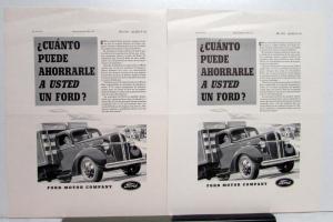1941 Ford Truck How Much Can A Ford Save You Ad Proofs Original Spanish Text