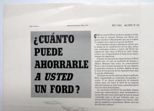 1941 Ford Truck How Much Can A Ford Save You Ad Proofs Original Spanish Text