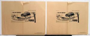 1941 Ford I Like My Comfort Ad Proofs Original