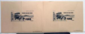 1941 Ford Truck Thrives On Hard Work Ad Proofs Original