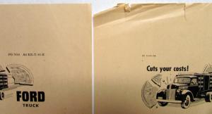 1941 Ford Truck Cuts Your Costs Ad Proofs Original