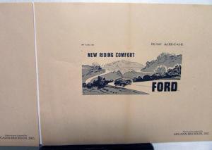1941 Ford New Riding Comfort Ad Proofs Original