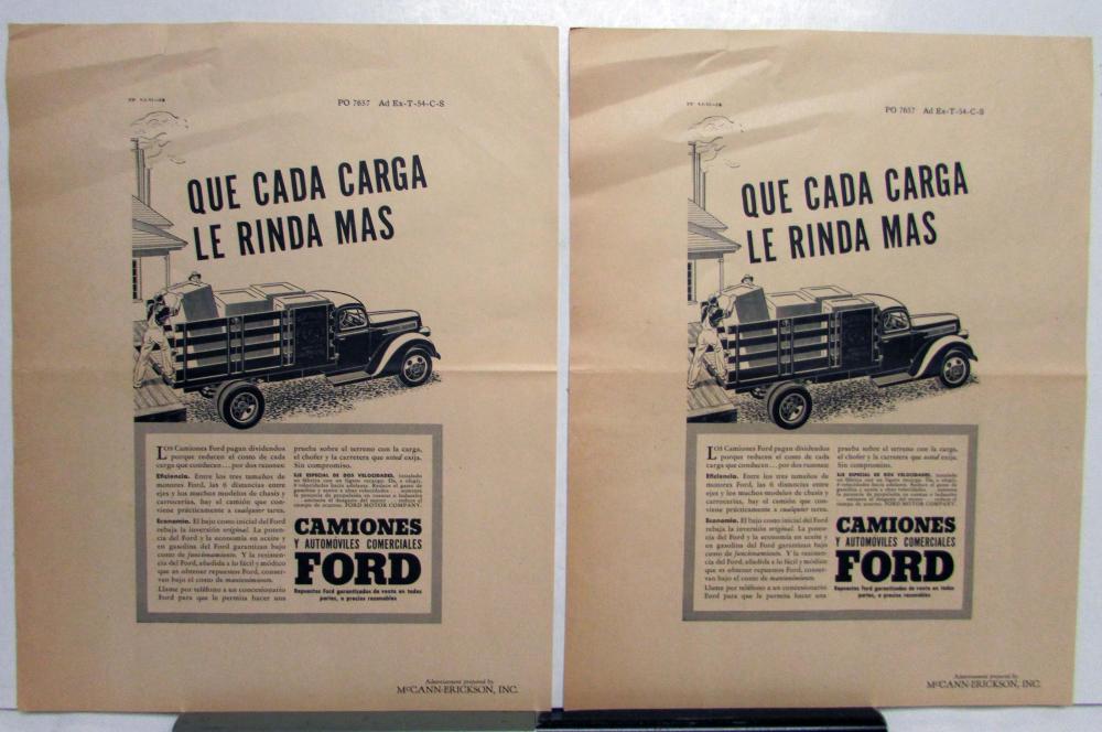 1941 Ford Truck Each Load Gives You More Ad Proofs Original Spanish Text