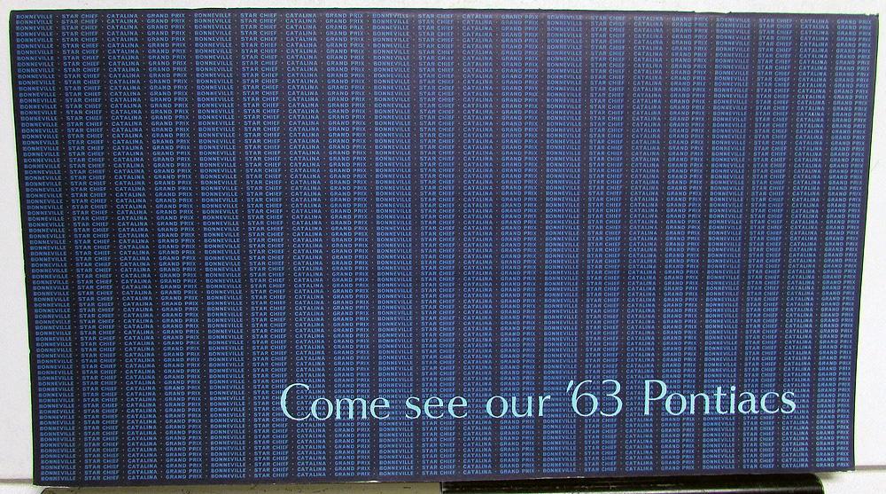 1963 Pontiac Bonneville Star Chief Catalina Grand Prix Dealer Sales Brochure