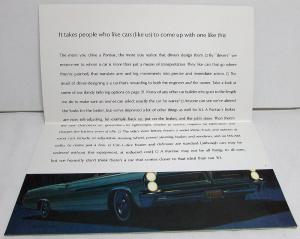 1963 Pontiac Bonneville Star Chief Catalina Grand Prix Dealer Sales Brochure