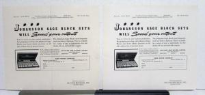 1941 Ford Johansson Gage Block Sets Ad Proofs Original