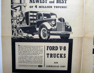 1940 Ford Trucks V8 Newest & Best When You Buy A Ford Ad Proofs Original