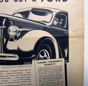 1940 Ford Trucks V8 Newest & Best When You Buy A Ford Ad Proofs Original