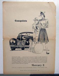 1940 Mercury 8 Before You Start Ad Proof Original Spanish Text