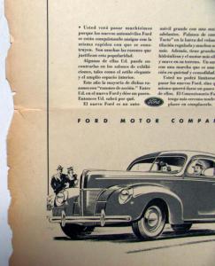 1940 Ford Car The New Ford Passenger Car Ad Proof Original Spanish Text