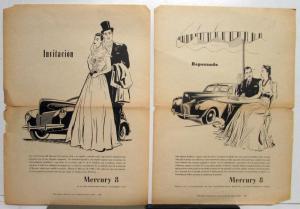 1940 Mercury 8 Fast And Comfortable Ad Proof Spanish Text Original