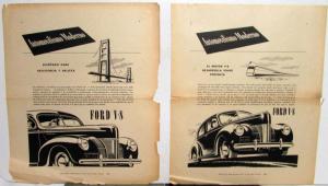 1940 Ford Car Sedan The Engine Develops Smooth Power Ad Proofs SpanishText Orig