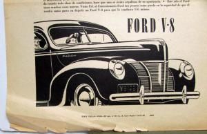 1940 Ford Car Sedan The Engine Develops Smooth Power Ad Proofs SpanishText Orig