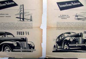 1940 Ford Car Sedan The Engine Develops Smooth Power Ad Proofs SpanishText Orig