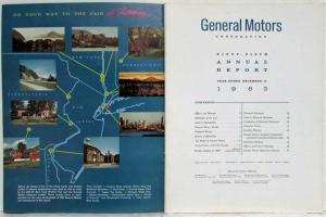 1963 General Motors GM Annual Report Chevrolet Pontiac Buick Cadillac Oldsmobile