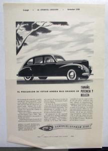 1940 Lincoln Zephyr Sedan The Forerunner Of Style Ad Proof Spanish Text Ad Proof