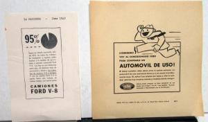 1940 Ford Trucks V8 Cars Used Vehicle Dealership Ad Proofs Spanish Text Orig