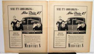 1939 Mercury 8 V8 Engine Sure Its Good Looking Ad Proof Original