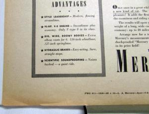 1939 Mercury 8 V8 Engine Sure Its Good Looking Ad Proof Original