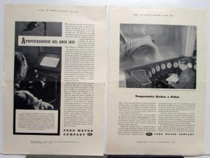 1939 Ford Taking Advantage Of The Rainbow Ad Proof Spanish Text Original