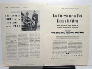 1939 Ford Truck Stake Delivery Dealers Are In The Lead Ad Proofs Spanish Text