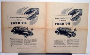 1939 Ford V8 Sedan Your Invitation To Drive A Ford Ad Proofs Original